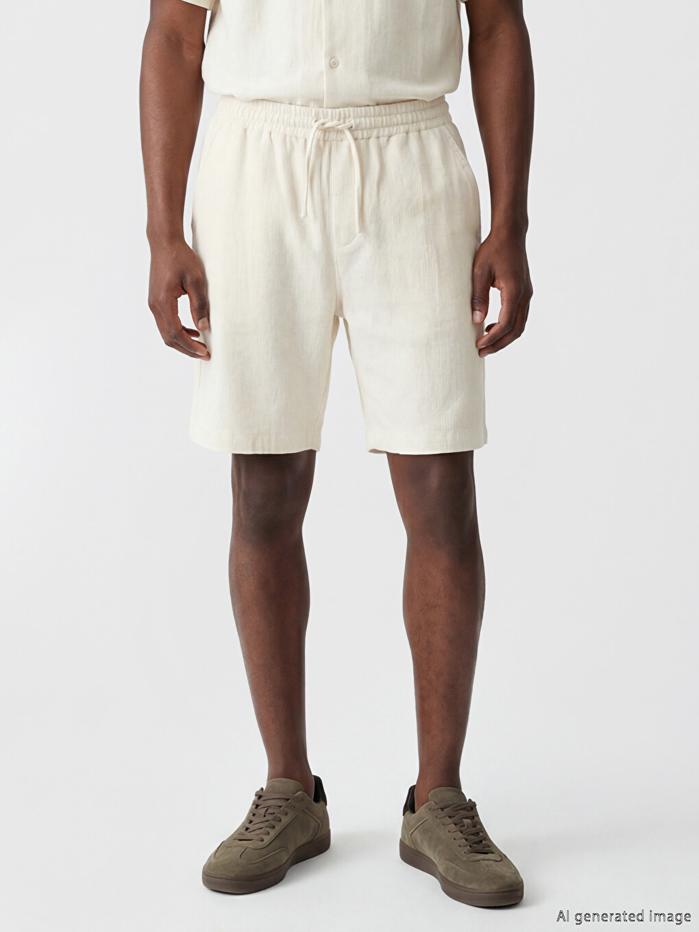 Relax Fit Textured Men's Shorts-1