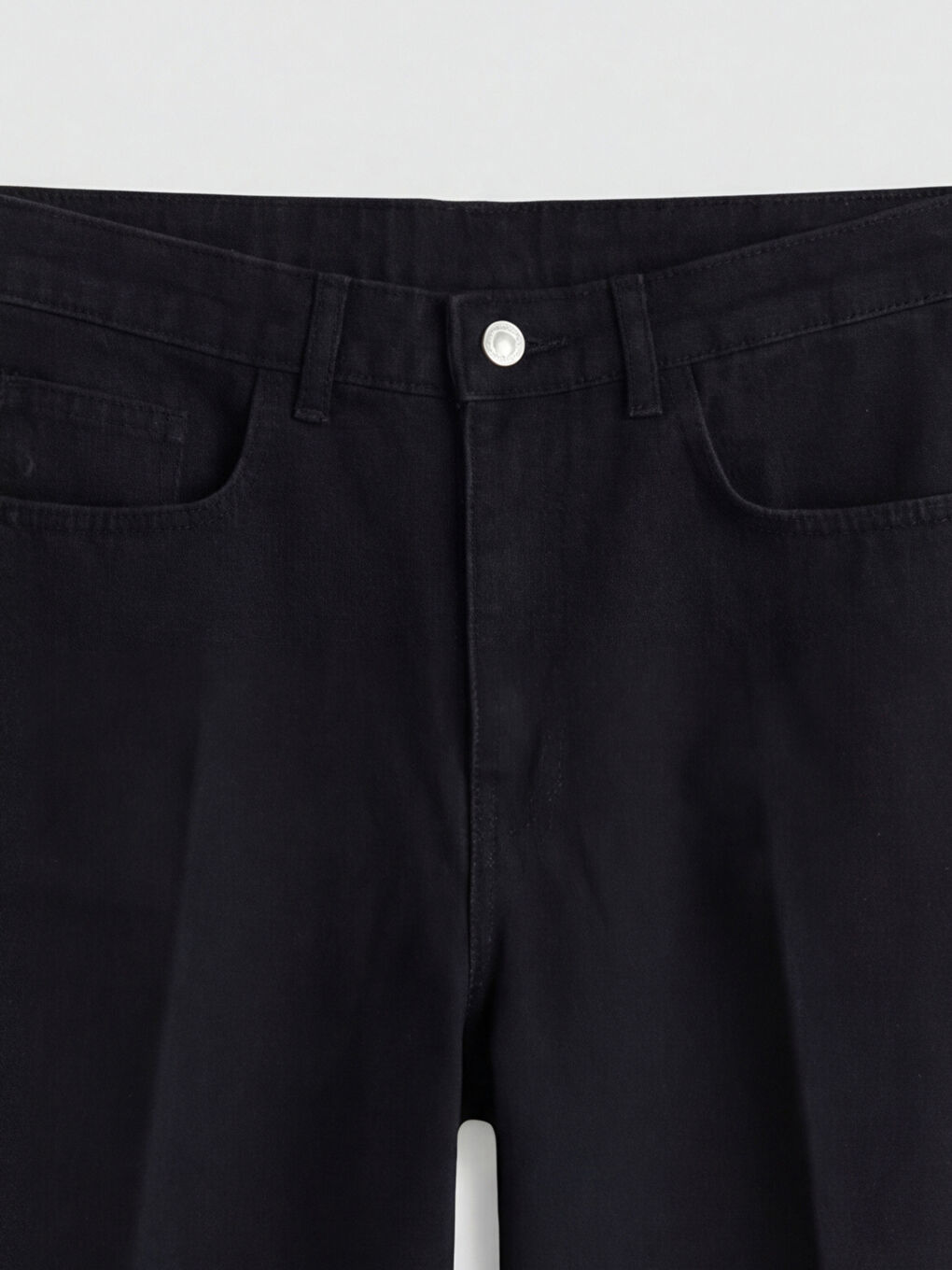 Siyah Yüksek Bel Barrel Fit Kadın Jean Pantolon-6