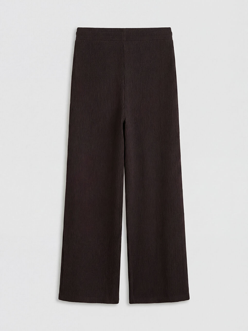 Kahverengi Beli Lastikli Dokulu Kadın Pantolon-1