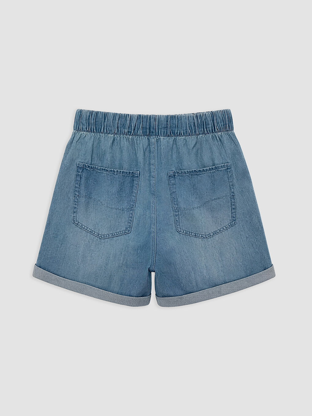 Woman Indigo Denim Shorts-1