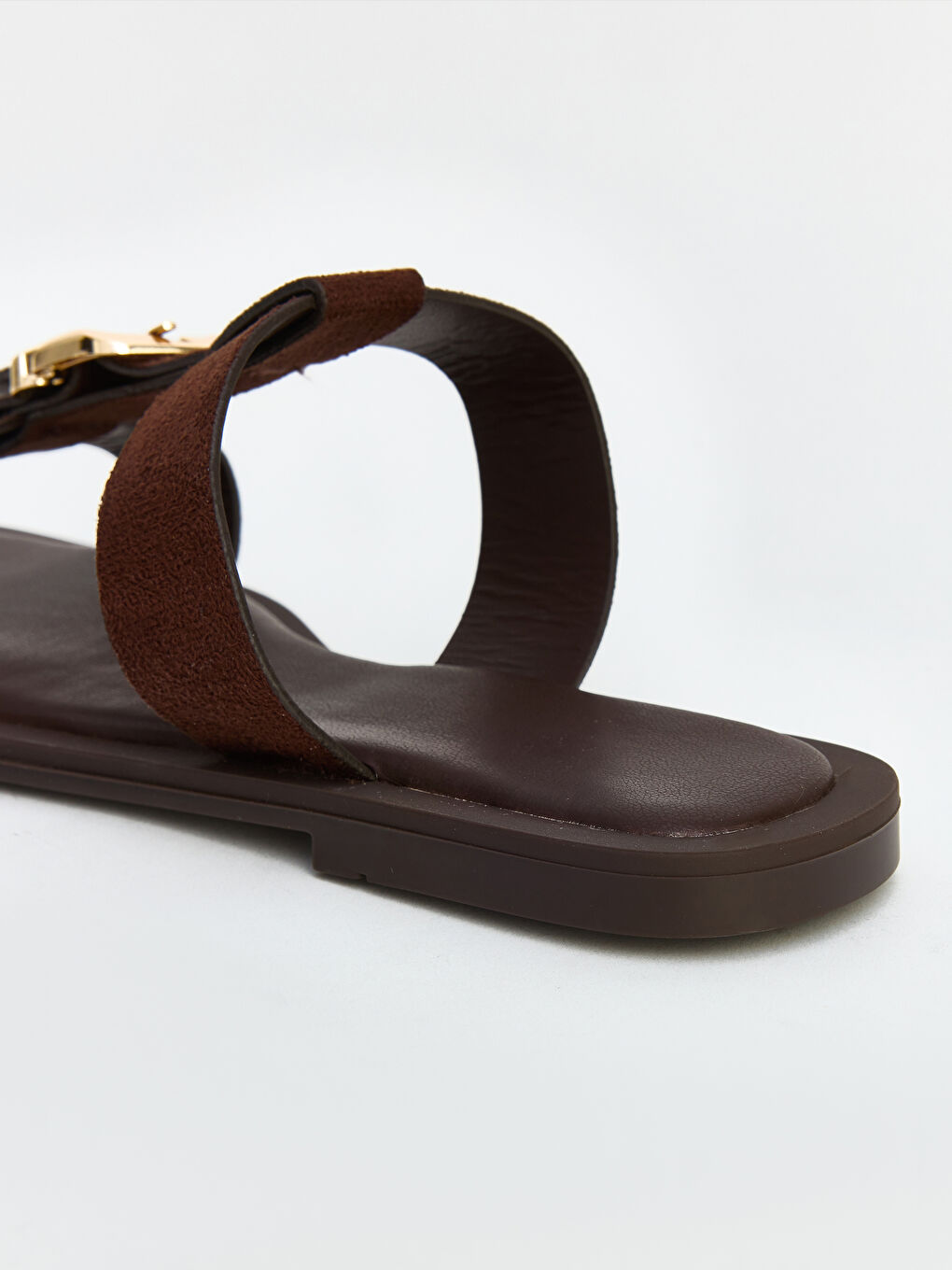 Kahverengi Süet Görünümlü Kadın Terlik-3