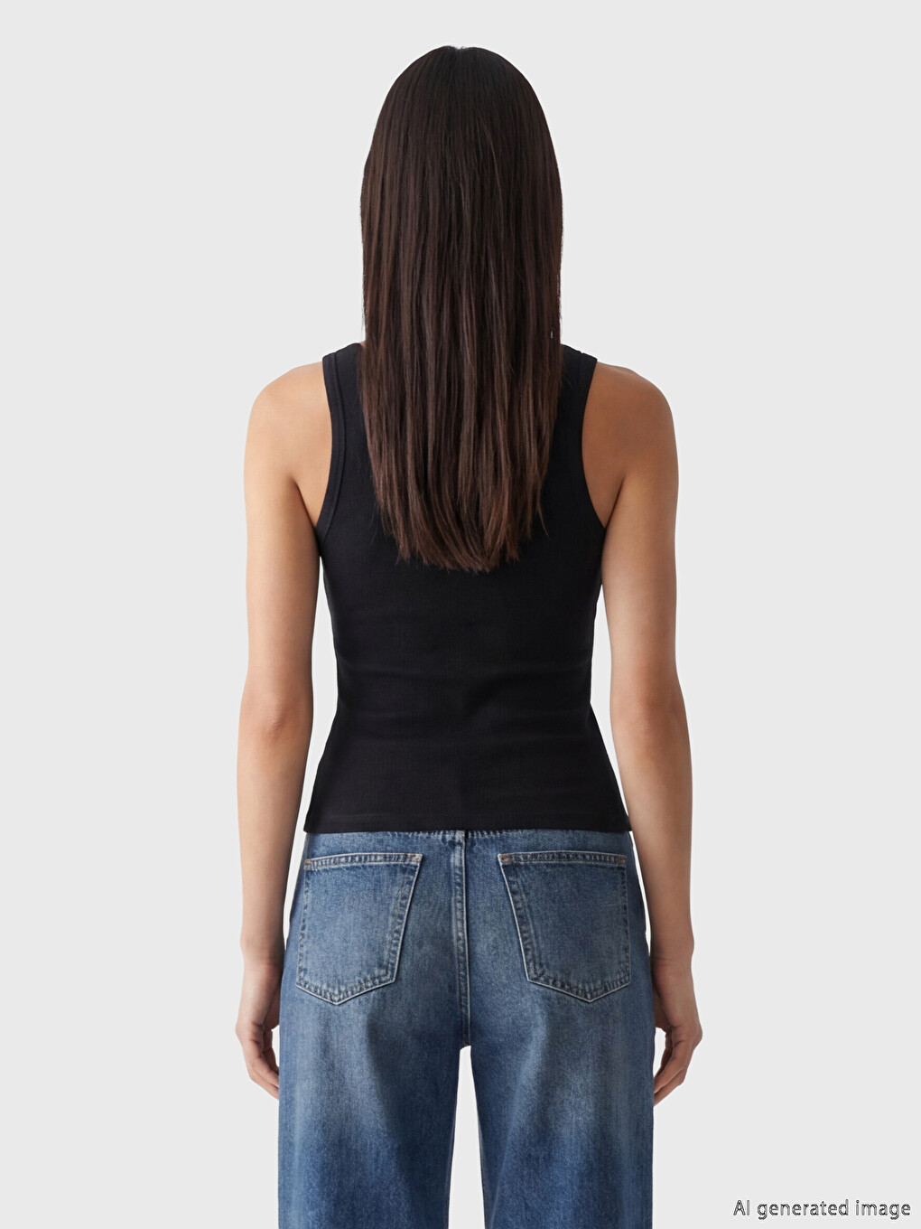 U Neck Flower Embellished Women's Tank Top-3