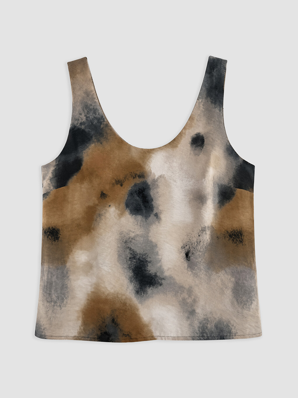 U Neck Patterned Blouse-1