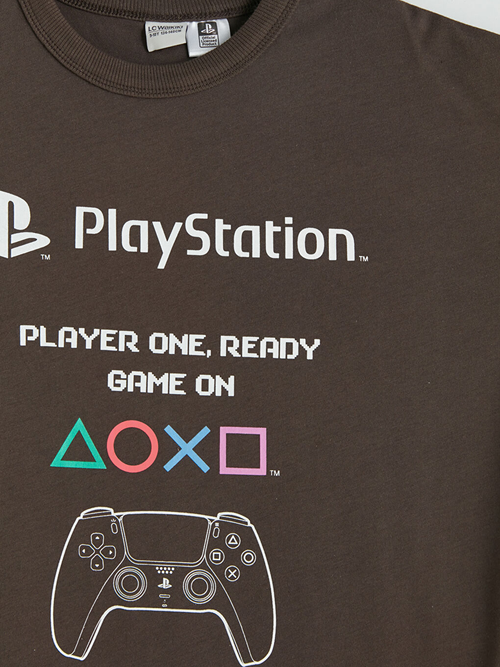 Kahverengi PlayStation Baskılı Erkek Çocuk Tişört-2