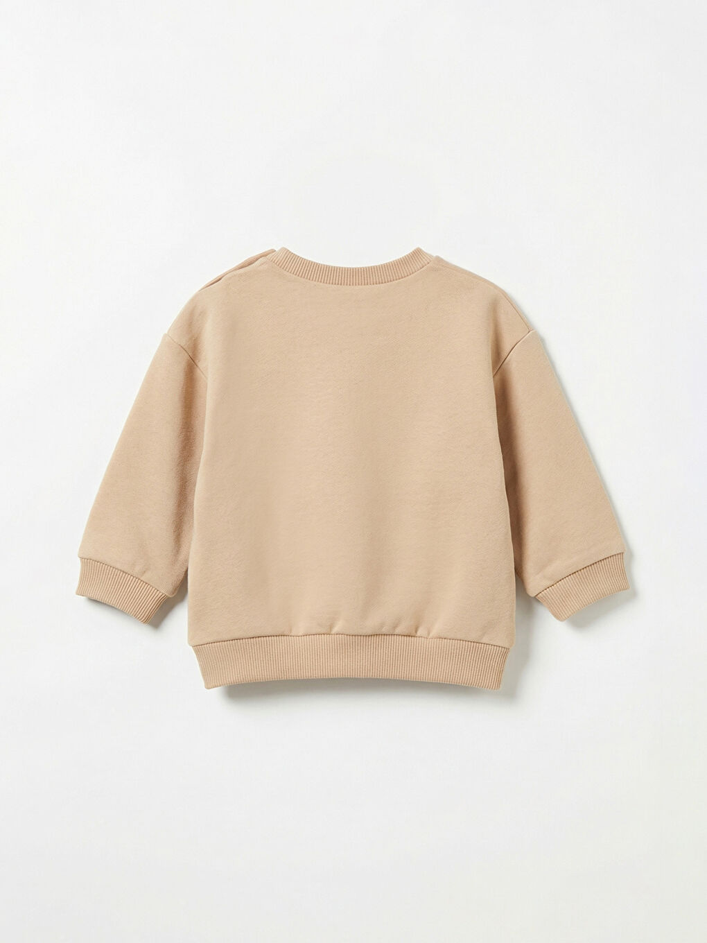 Bej Mickey Mouse Baskılı Erkek Bebek Sweatshirt ve Eşofman Altı-2