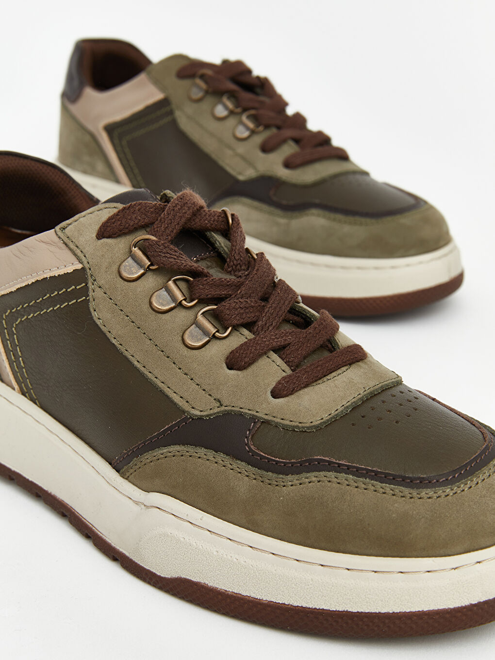 Haki Bağcıklı Erkek Spor Ayakkabı-2