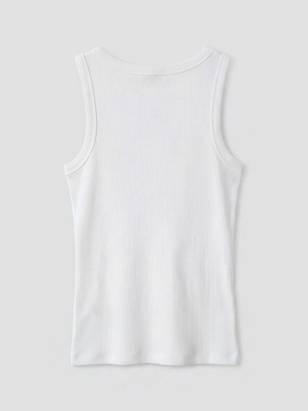 Beyaz U Yaka Kadın Fitilli Atlet-5