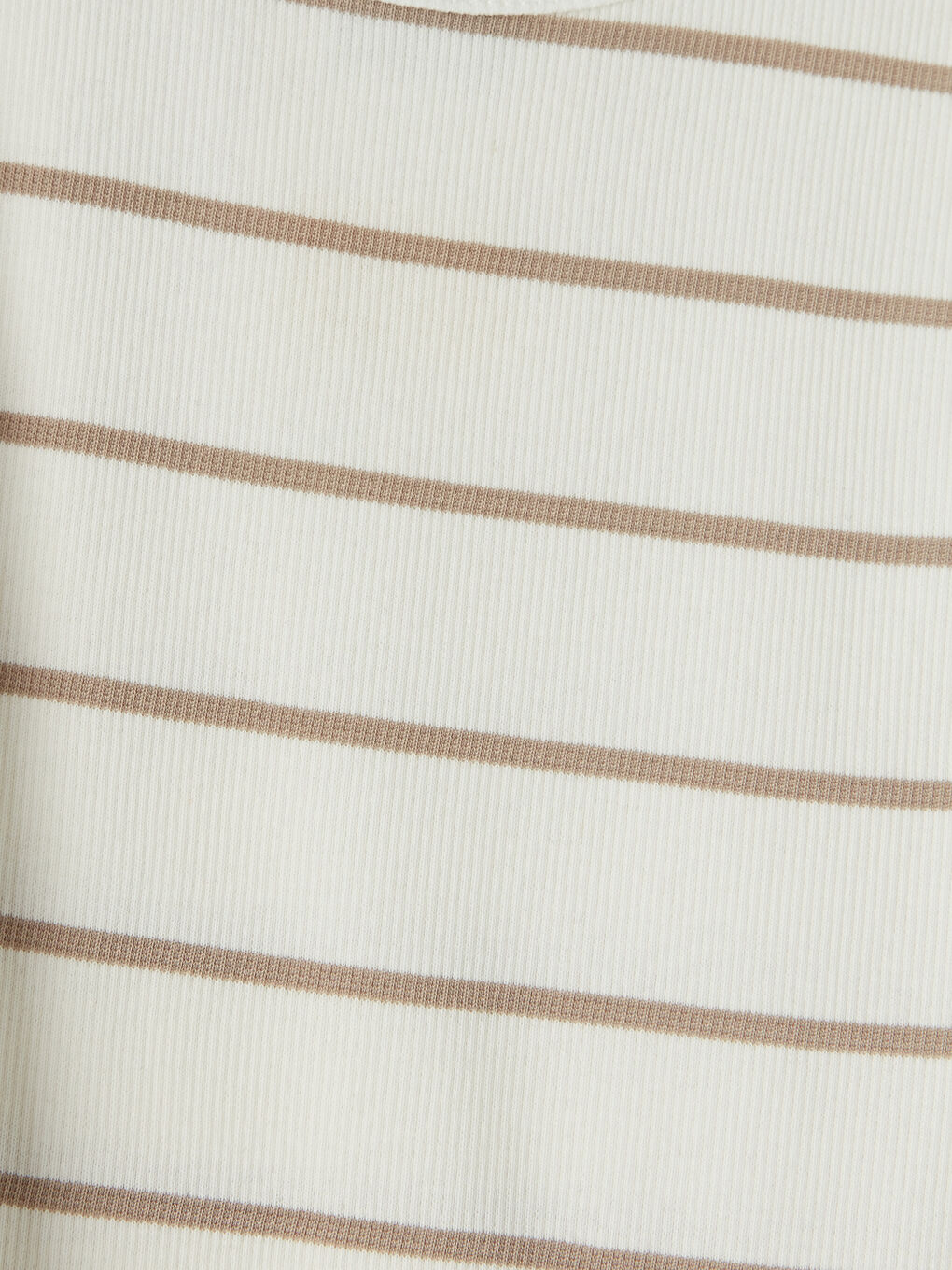 Bej Bisiklet Yaka Çizgili Kadın Atlet-2