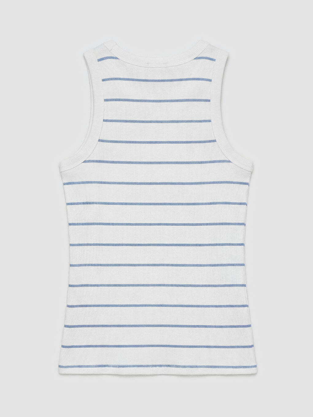 Mavi Bisiklet Yaka Çizgili Kadın Atlet-5