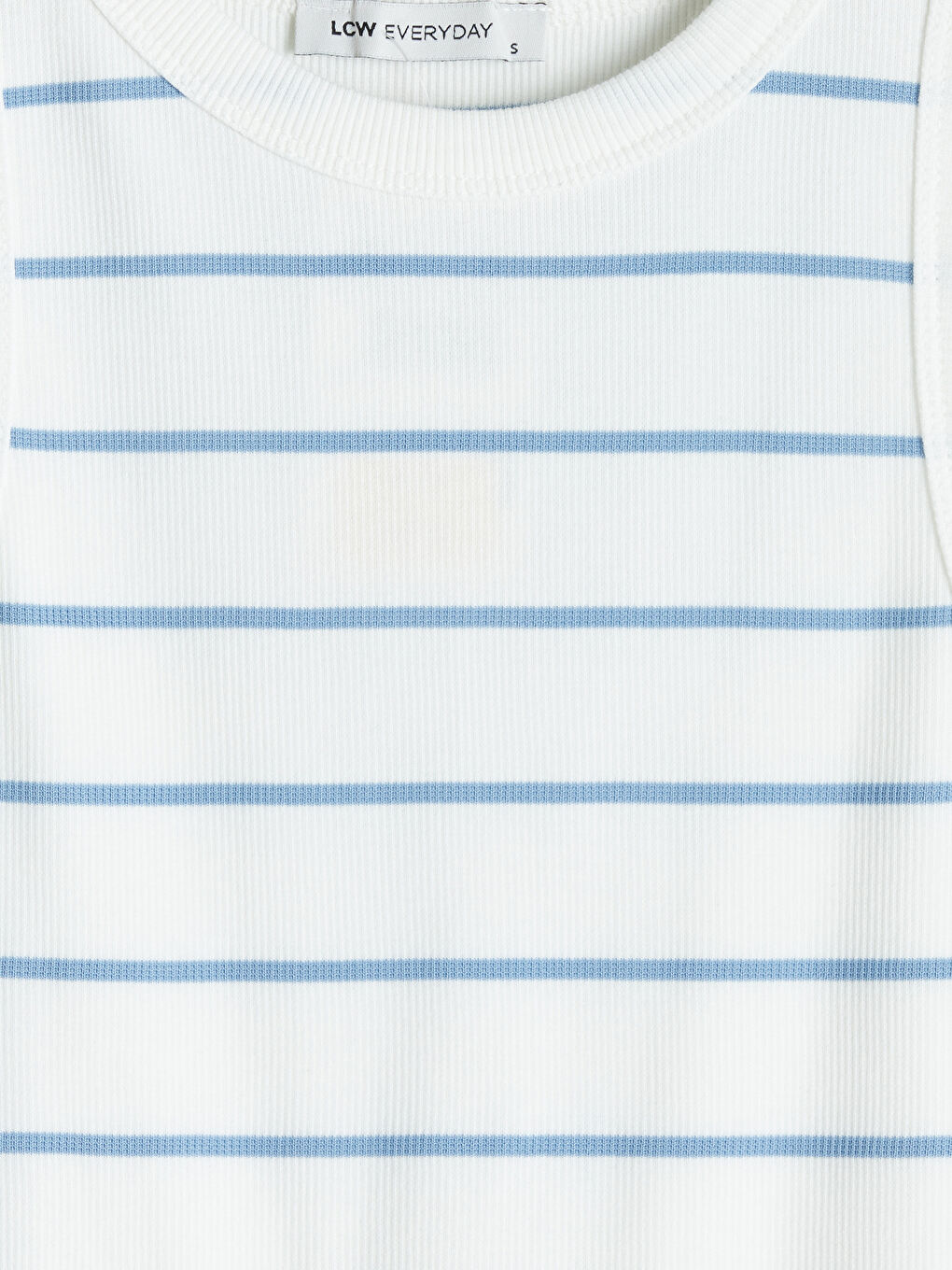 Mavi Bisiklet Yaka Çizgili Kadın Atlet-6