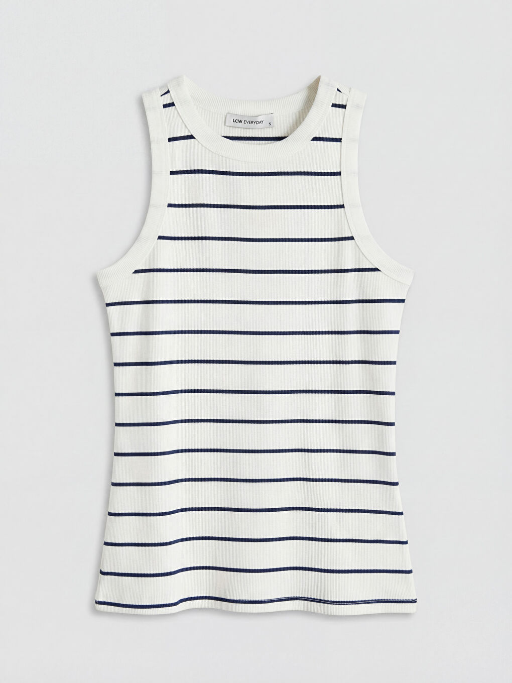 Lacivert Bisiklet Yaka Çizgili Kadın Atlet-4