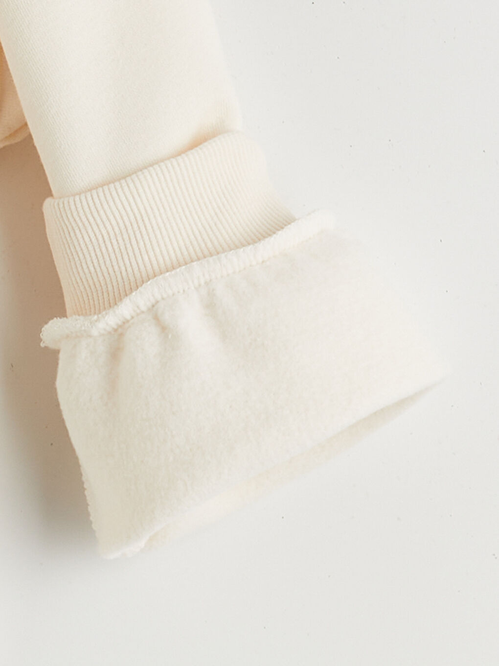 Ekru Bisiklet Yaka Capyfun Baskılı Kız Çocuk Kalın Sweatshirt-2