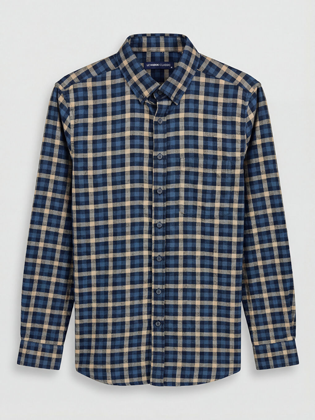 Regular Fit Plaid Twill Men's Shirt