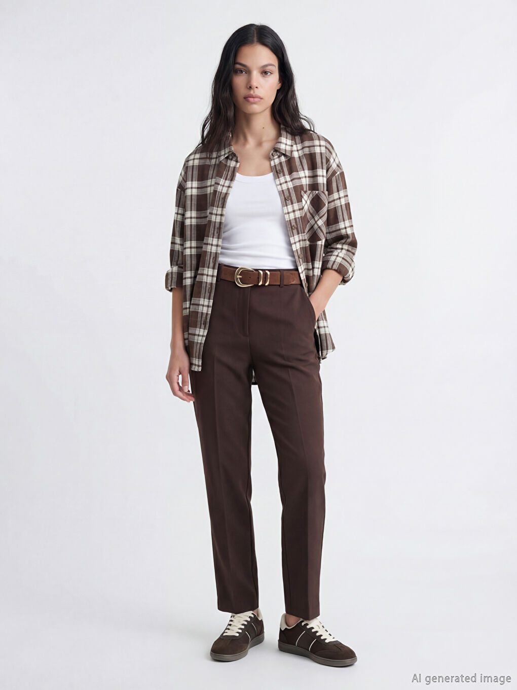 Plaid Oversized Women's Shirt