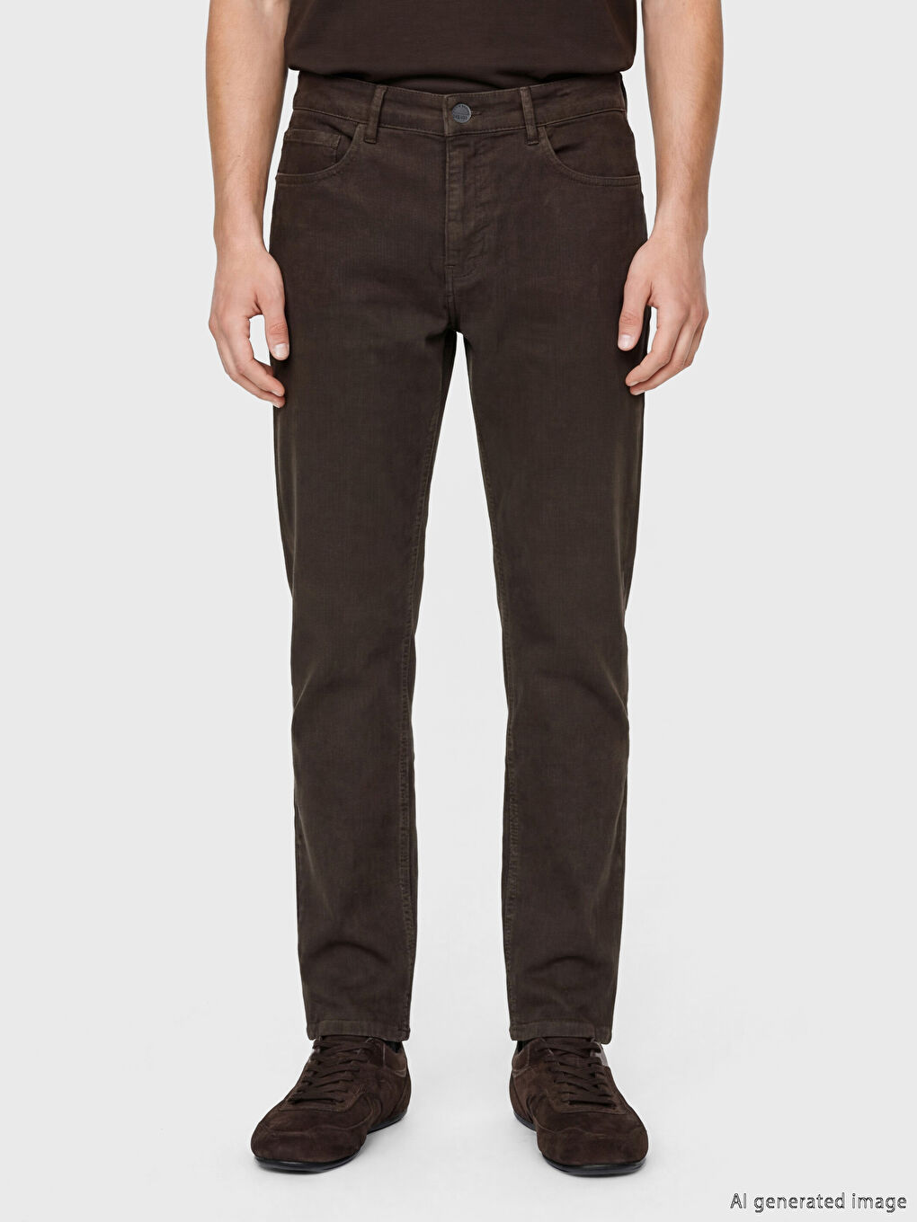 Kahverengi 779 Regular Fit Erkek Jean Pantolon-1