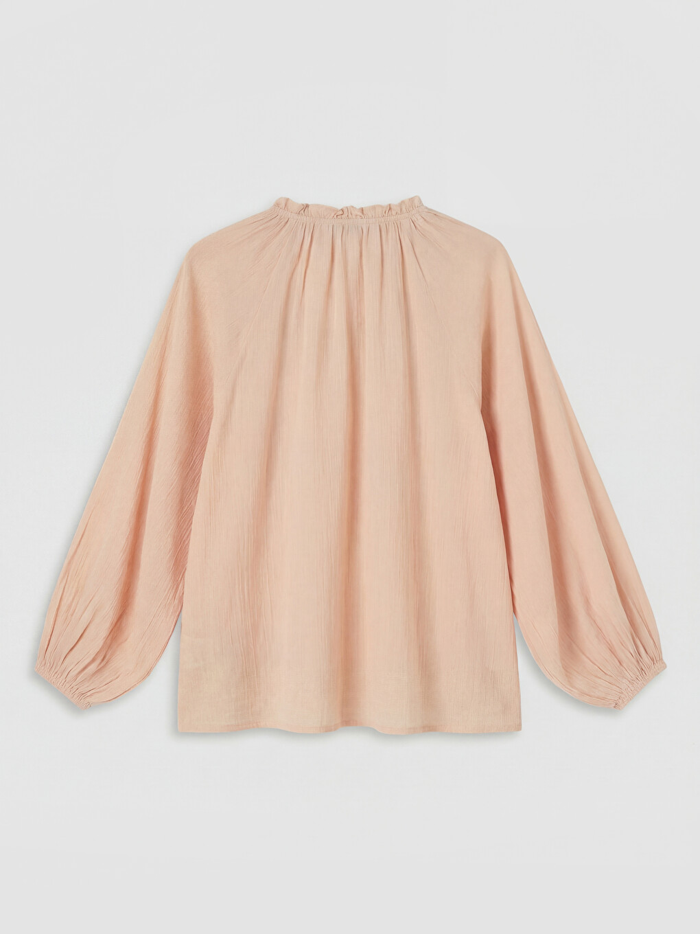 Tie-neck Embroidered Women's Shirt-4