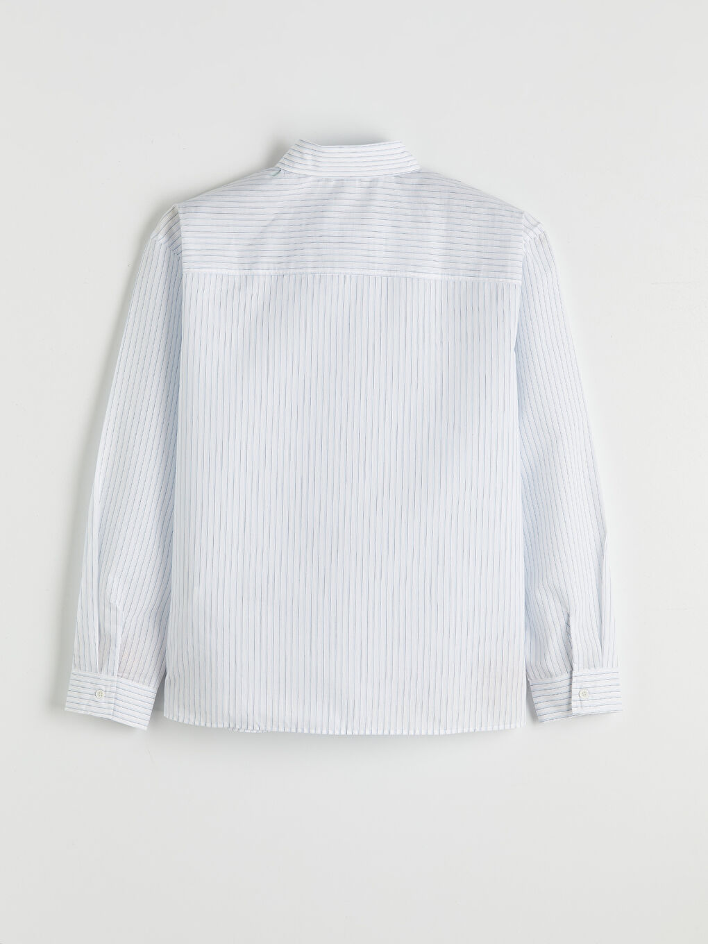 Mavi Regular Fit Çizgili Poplin Erkek Gömlek-1