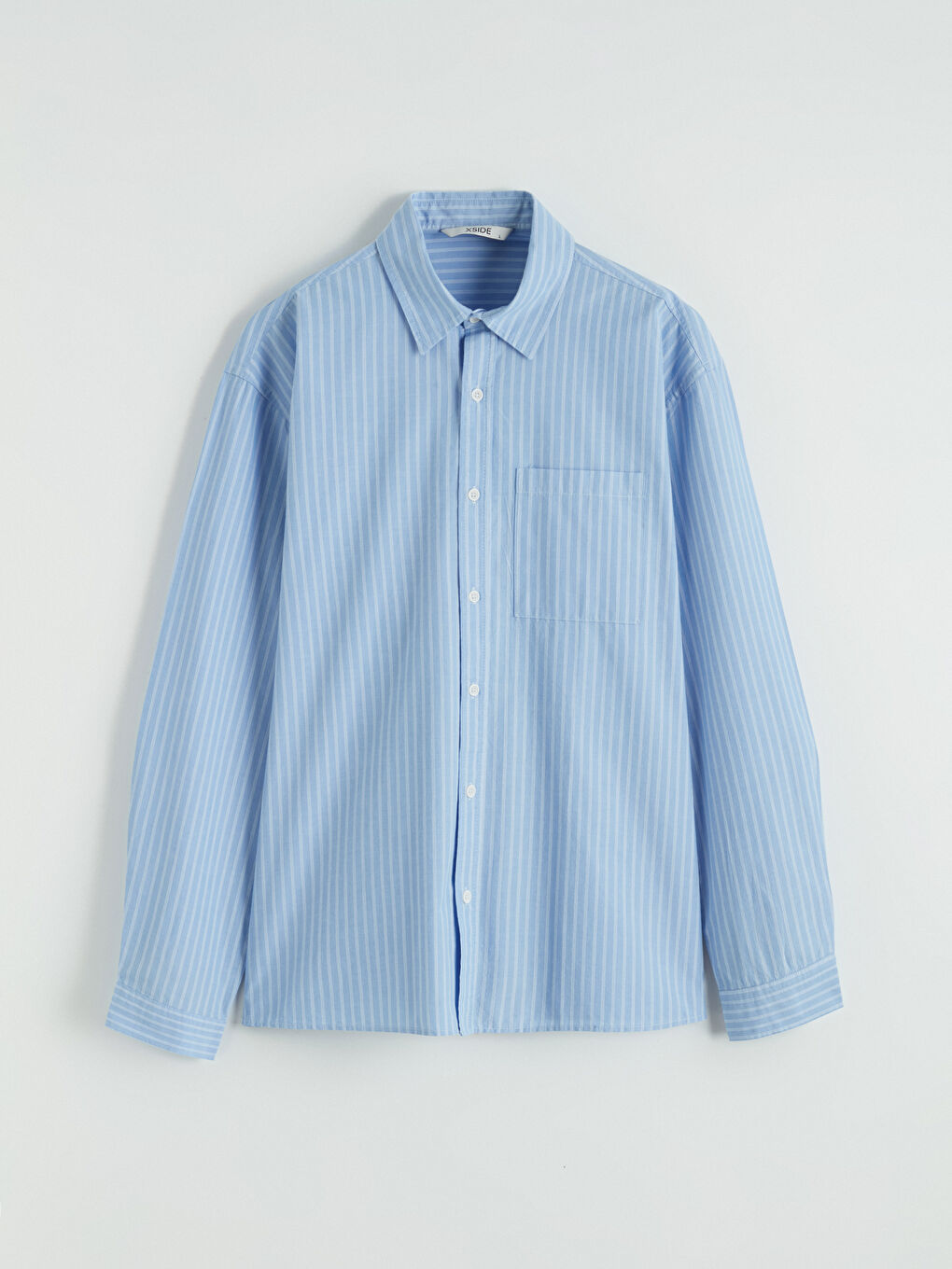 Mavi Regular Fit Çizgili Poplin Erkek Gömlek