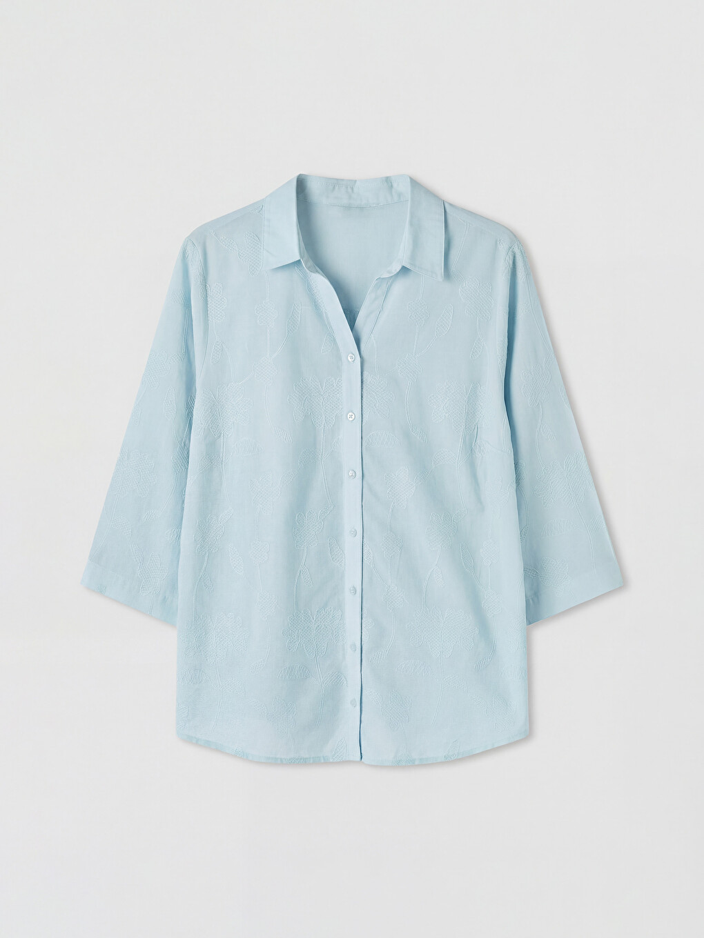 Embroidered Poplin Women's Shirt-4