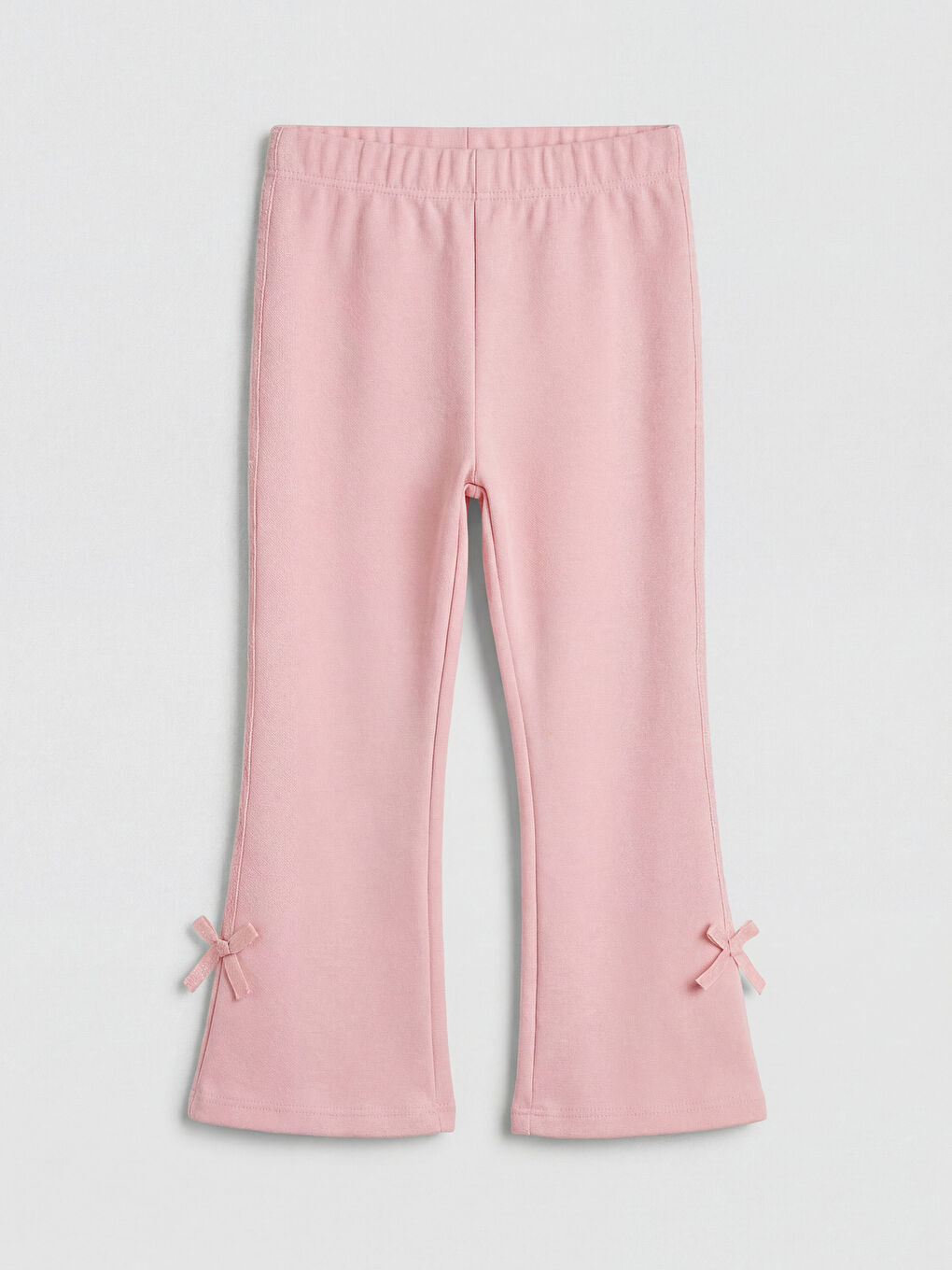 Pembe Fiyonk Detaylı Kız Çocuk İspanyol Paça Tayt-1