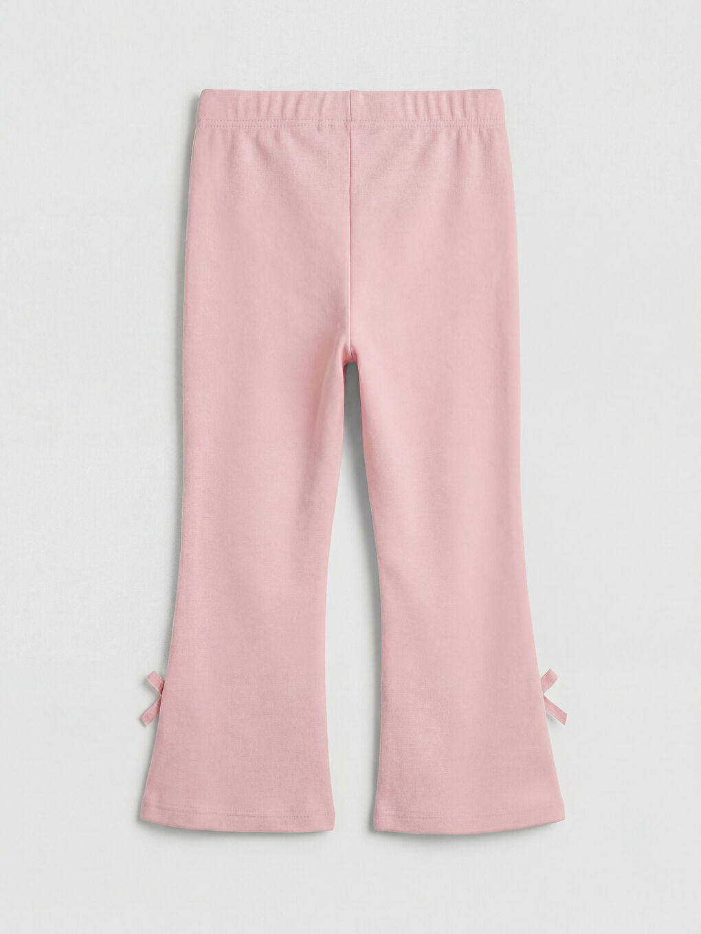 Pembe Fiyonk Detaylı Kız Çocuk İspanyol Paça Tayt-2