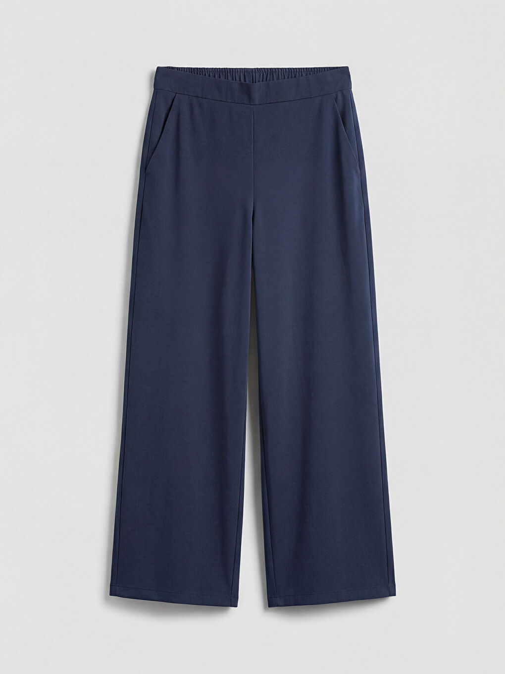 Lacivert Beli Lastikli Kadın Pantolon	-3