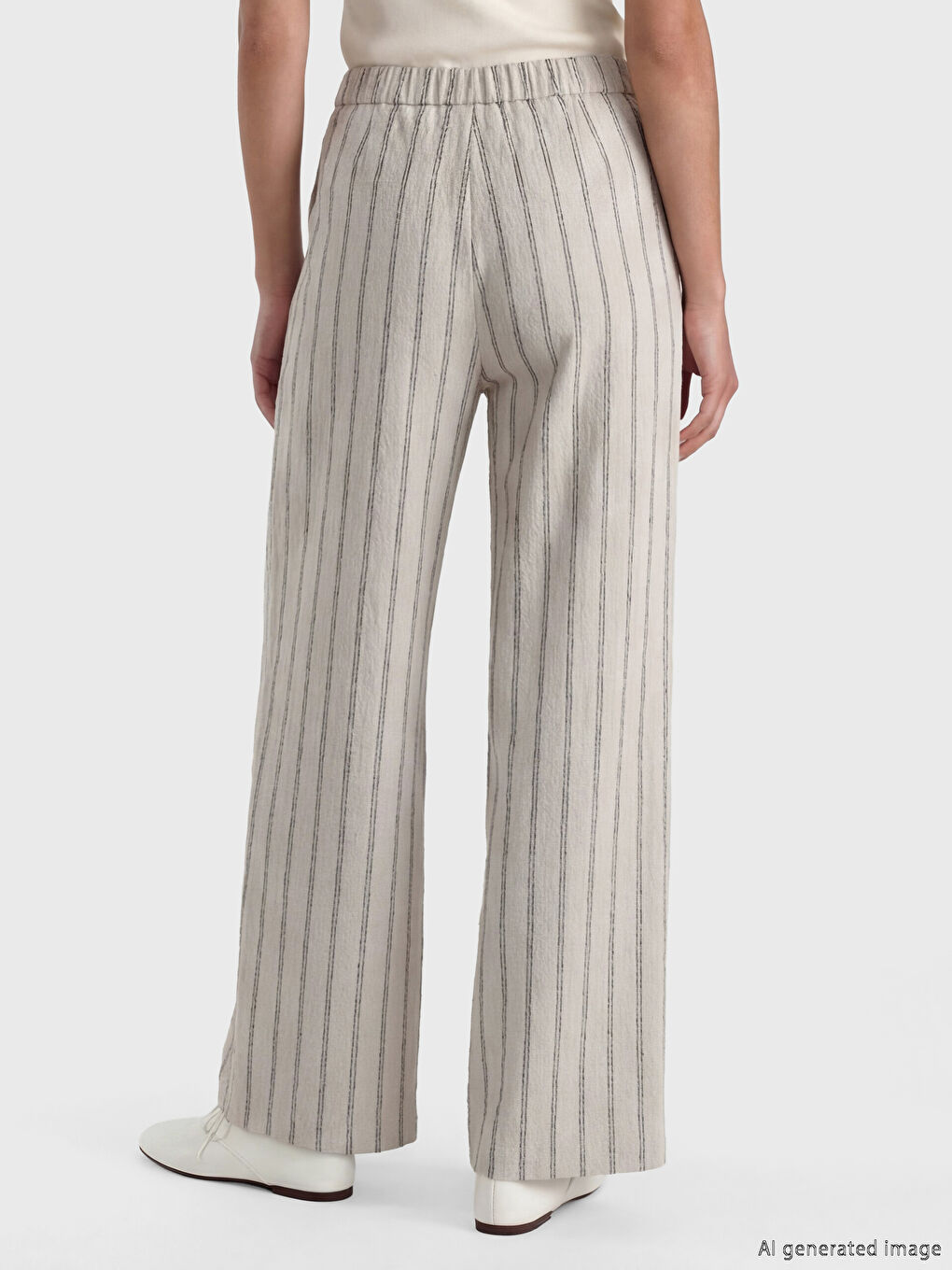 Elastic Waist Striped Women's Sweatpants-2