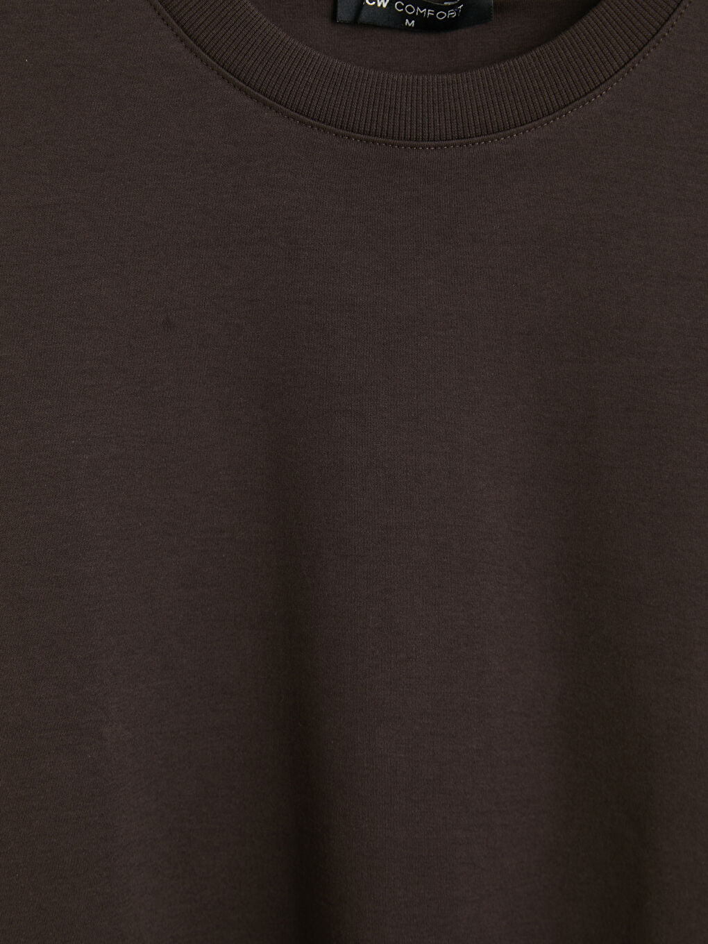 Kahverengi Bisiklet Yaka Kadın Tişört-2