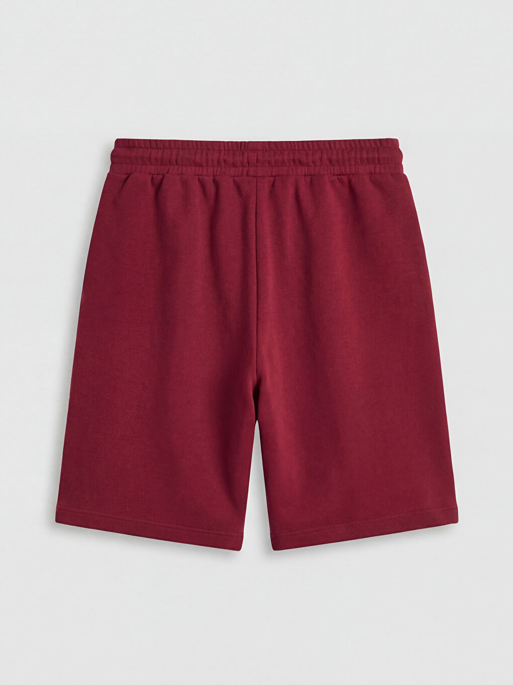 Bordo Beli Lastikli Kadın Şort-5