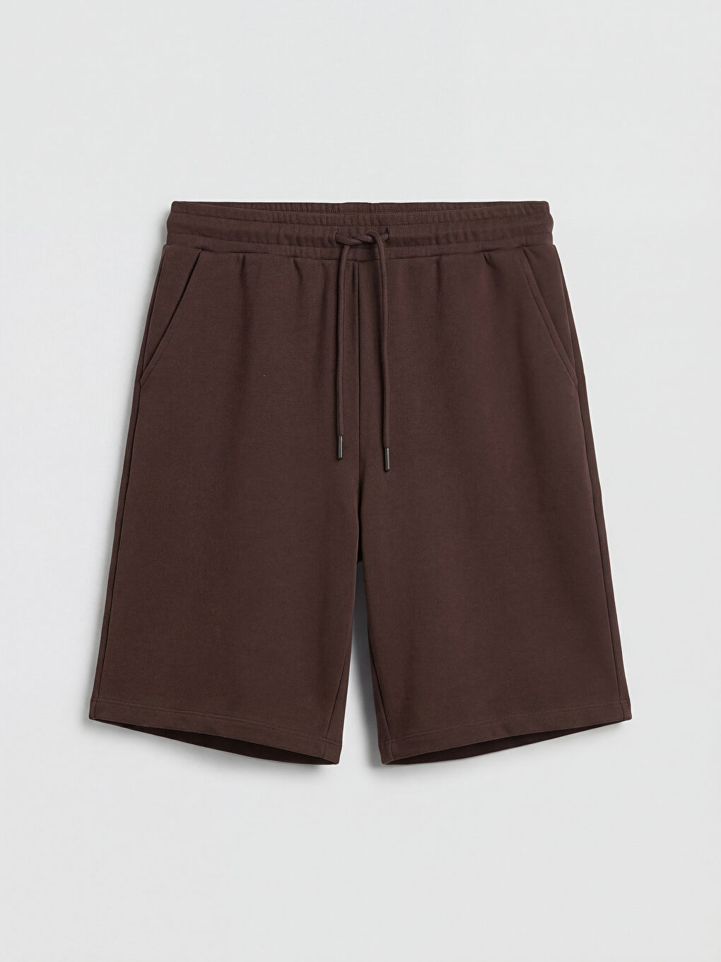 Kahverengi Beli Lastikli Kadın Şort-4