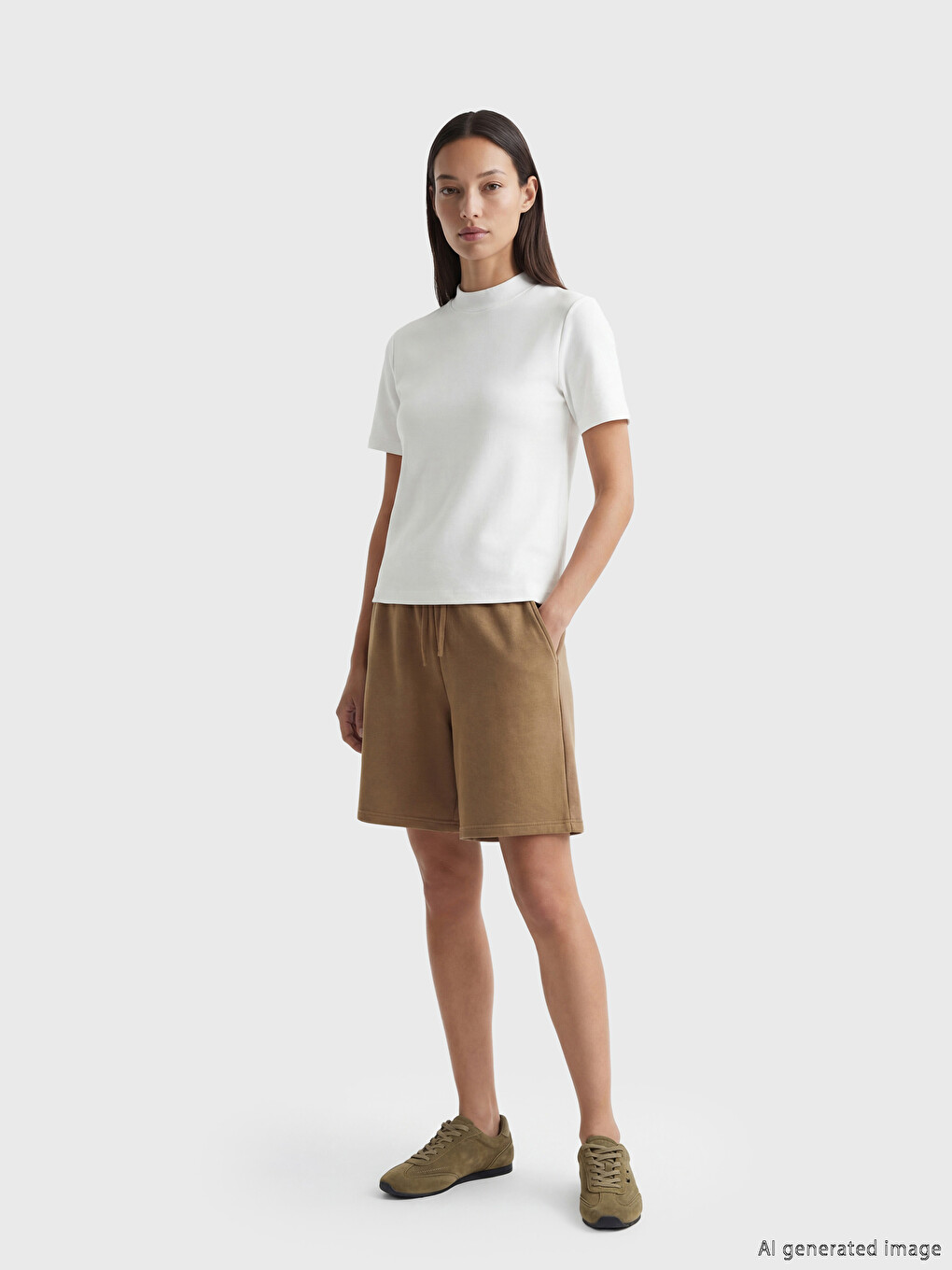 Pantaloni scurți cu talie elastică pentru femei