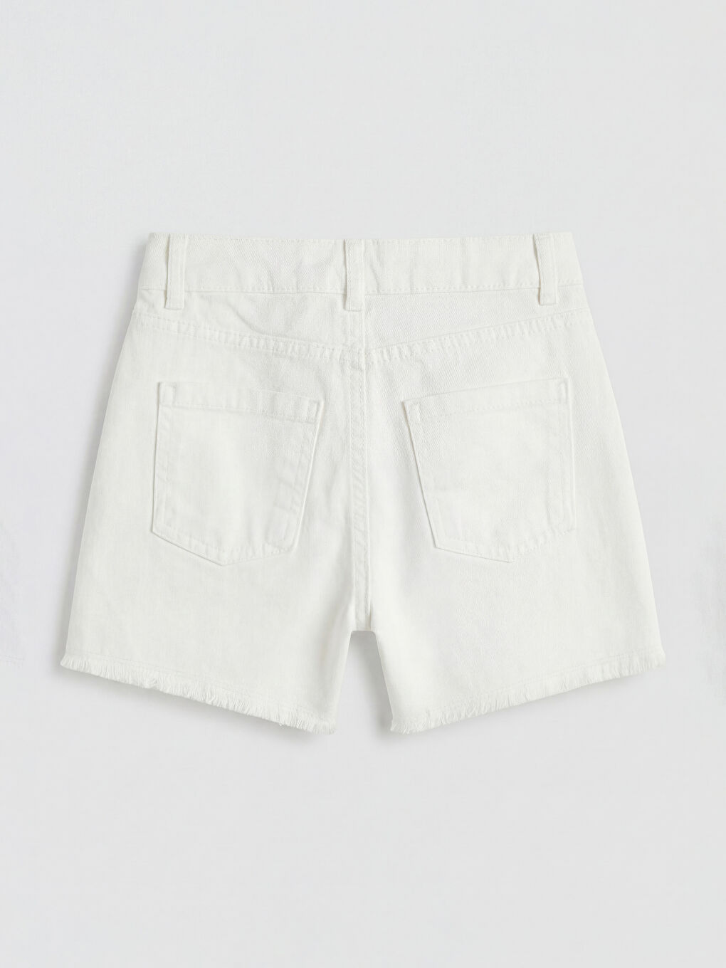 Ekru Kız Çocuk Jean Şort ve Saç Bandı-2