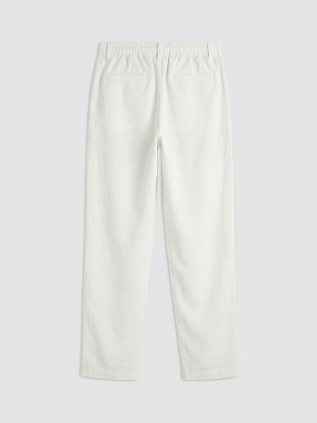 Ekru Standart Kalıp Erkek Pileli Pantolon-1