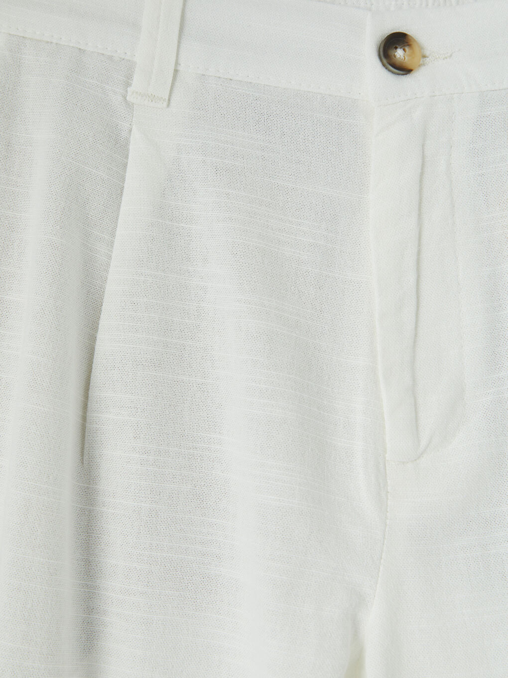 Ekru Standart Kalıp Erkek Pileli Pantolon-2