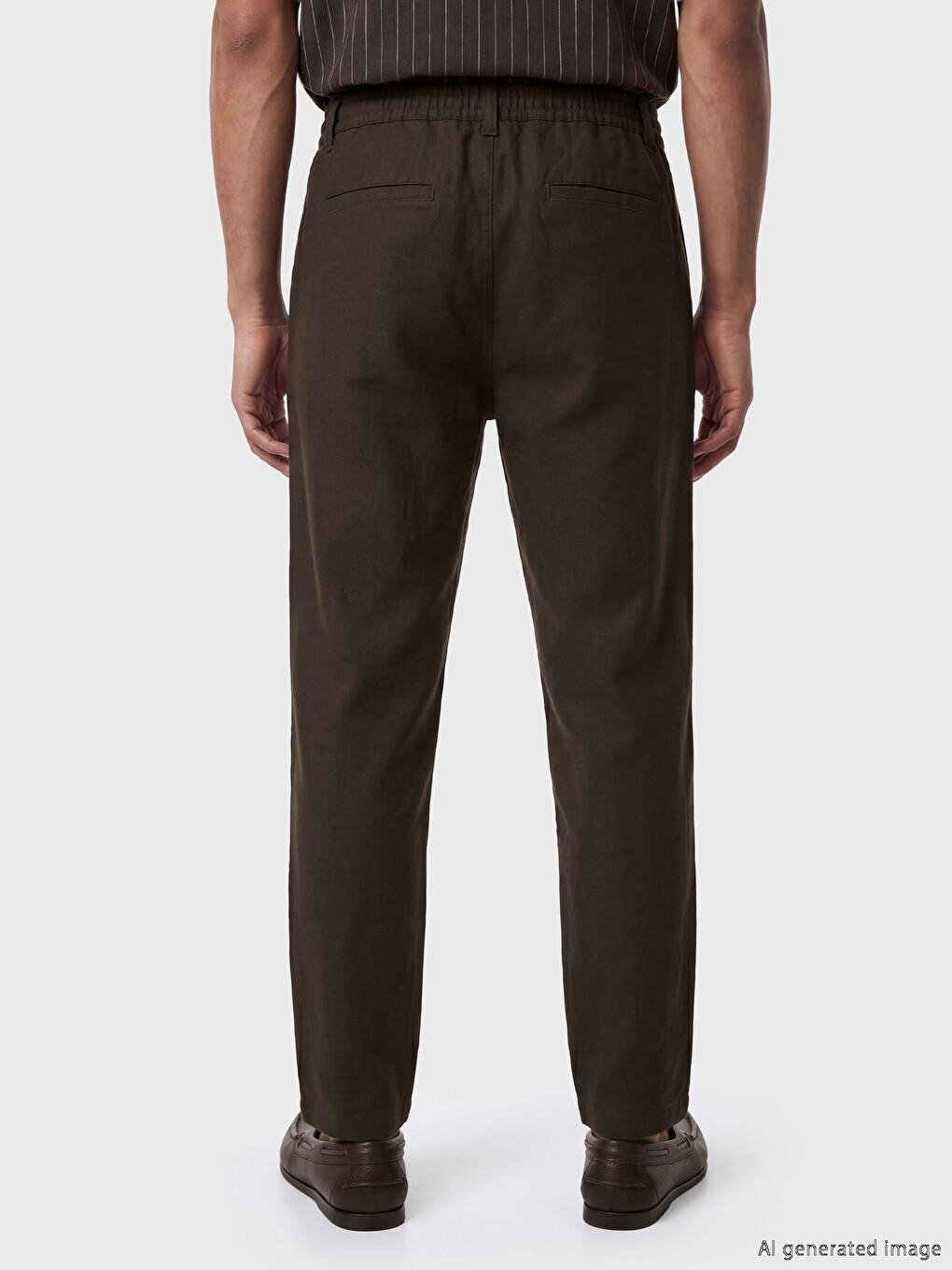 Standard Fit Men's Textured Pleated Trousers-3