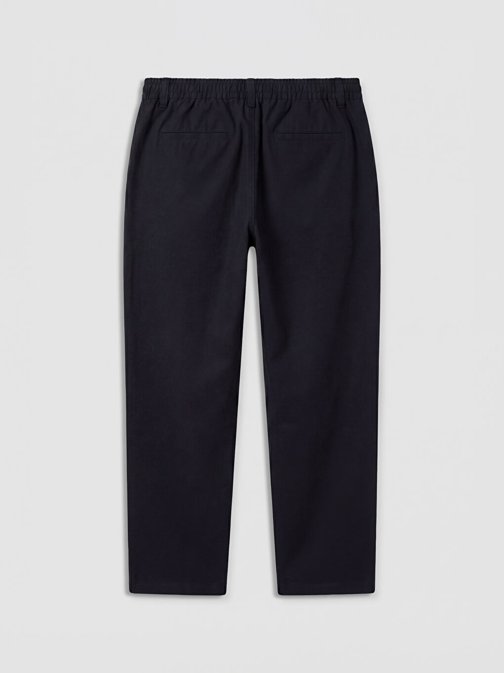 Siyah Standart Kalıp Erkek Pileli Pantolon-1