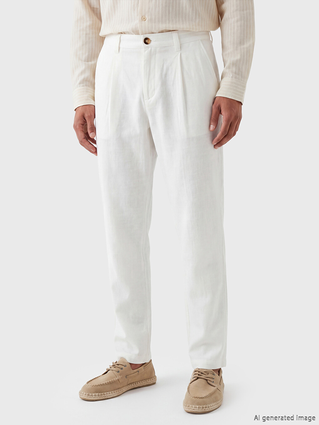 Standard Fit Men's Pleated Trousers-1