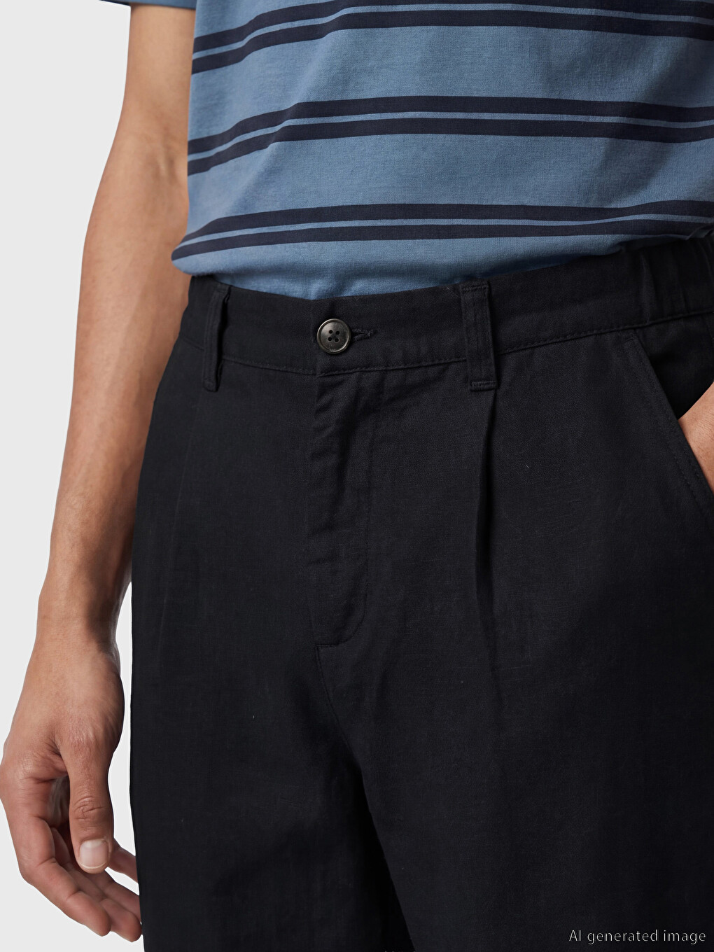 Standard Fit Men's Pleated Trousers-2