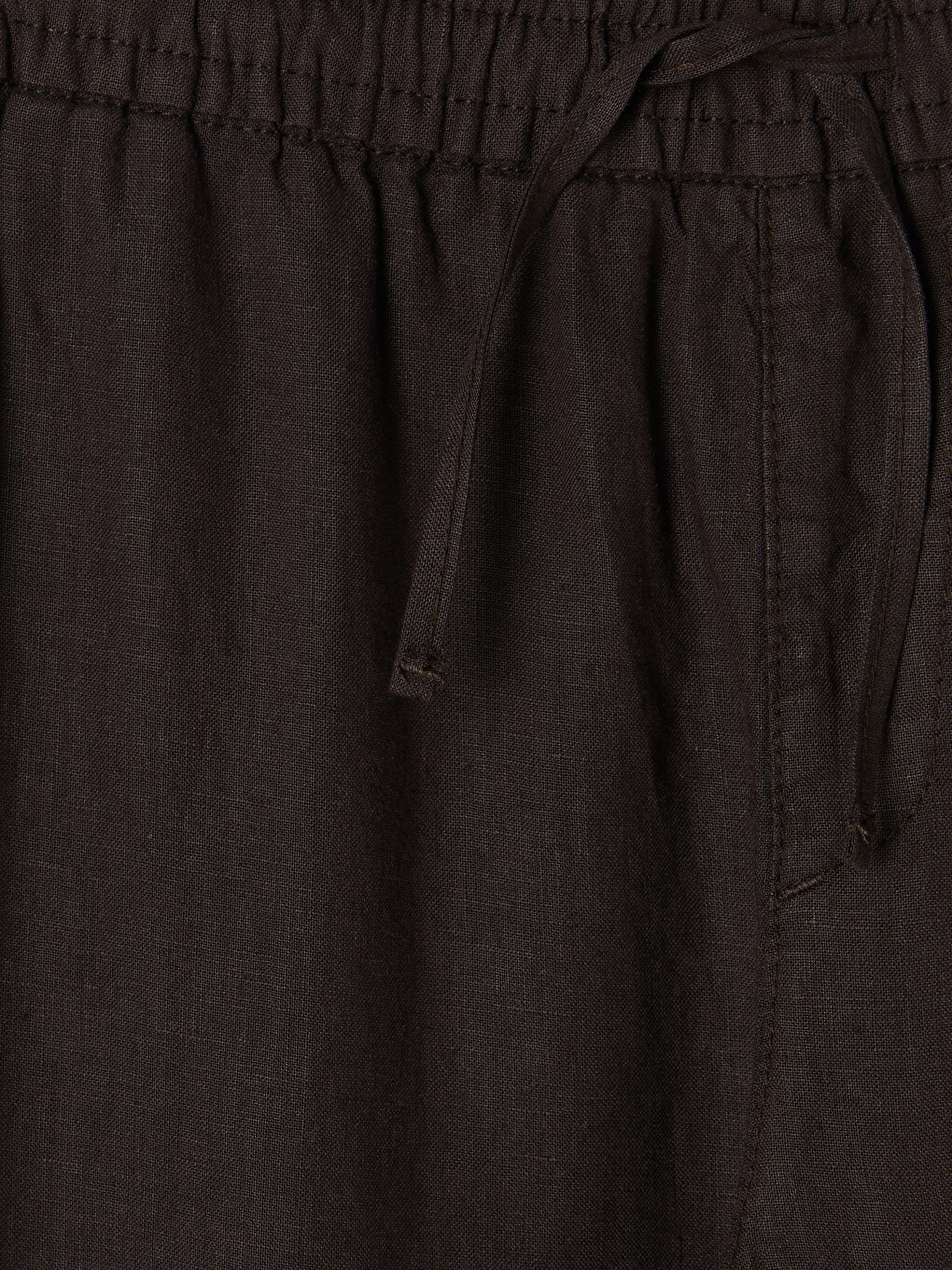 Kahverengi Regular Fit Erkek Keten Pantolon-6