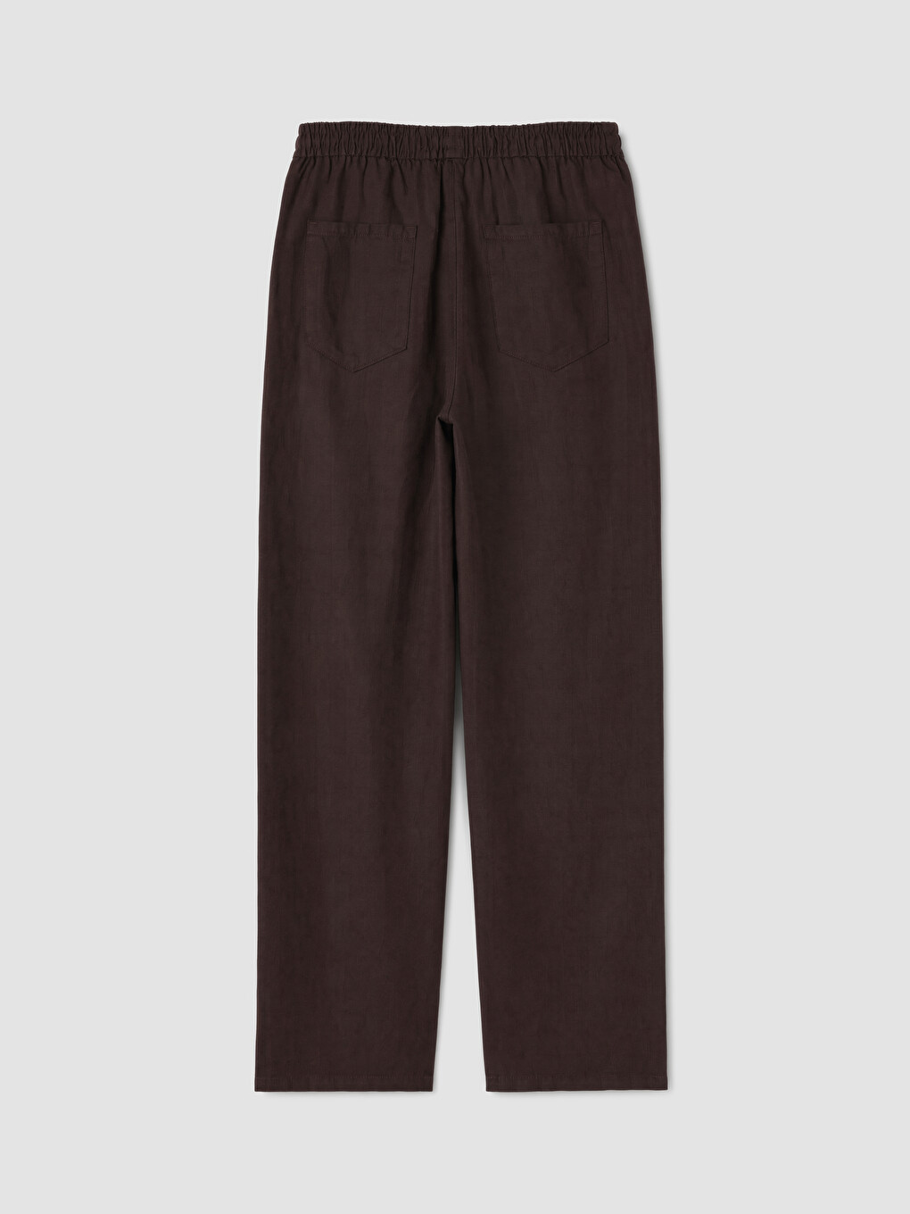 Kırmızı Regular Fit Erkek Keten Pantolon-5