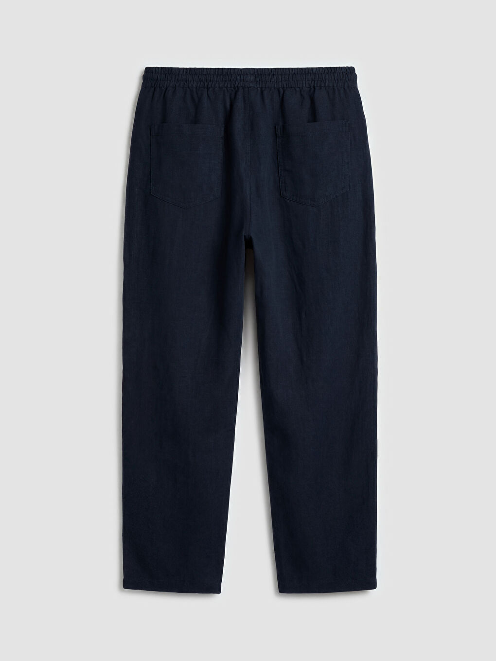 Lacivert Regular Fit %100 Keten Erkek Pantolon-1