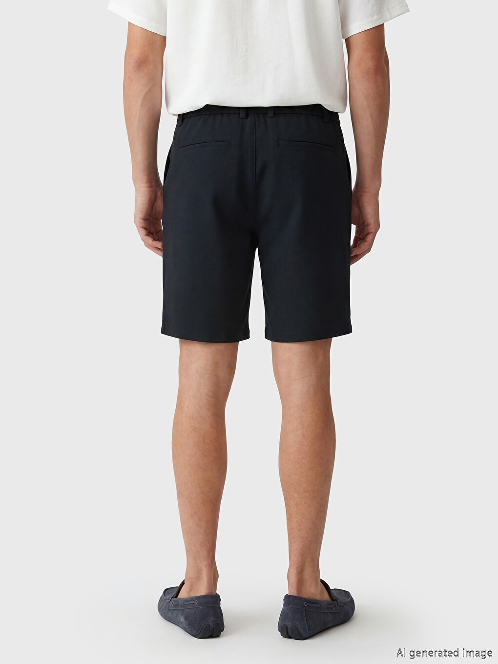 Lacivert Standart Kalıp Erkek Şort-3