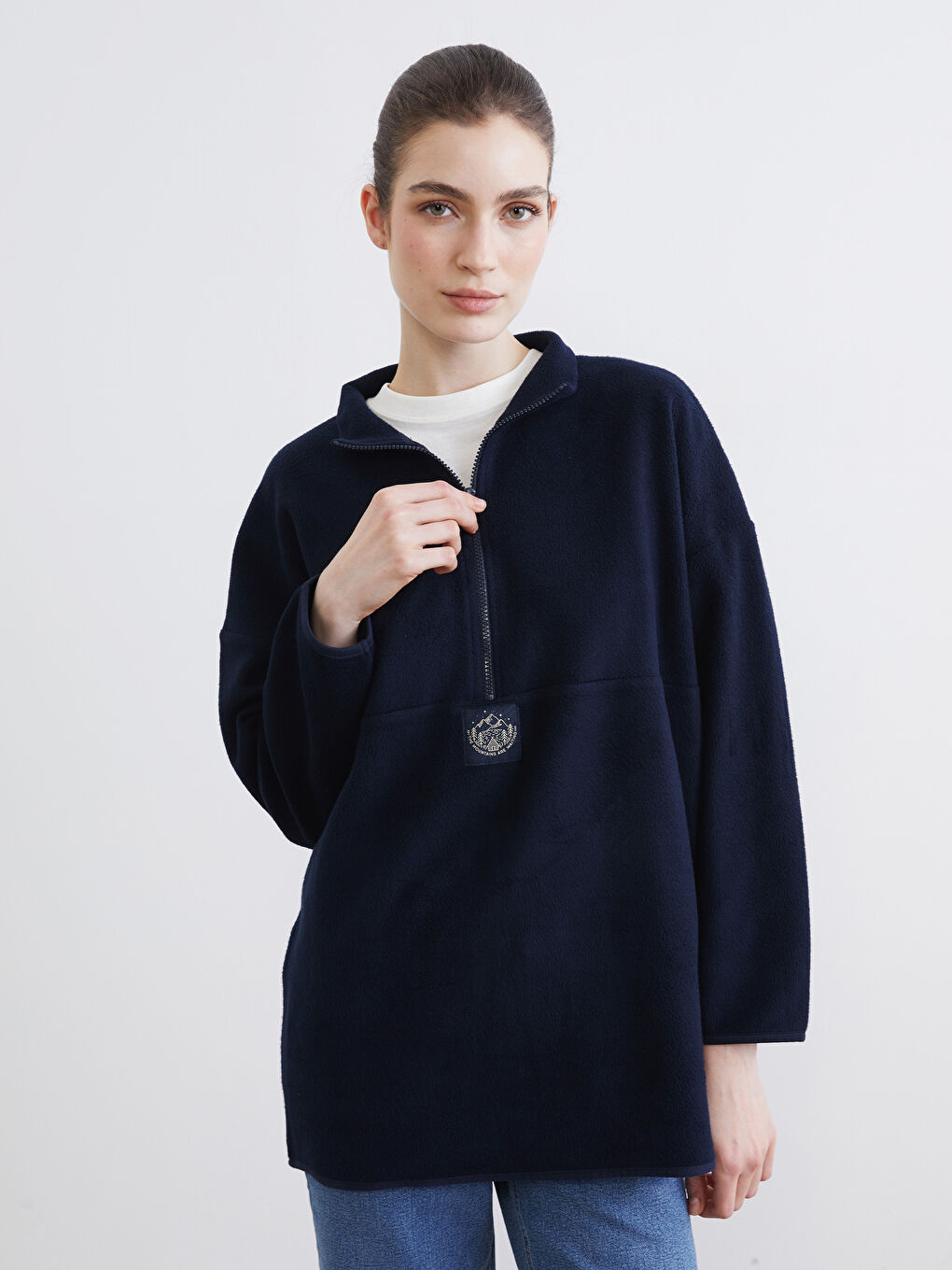 تونیکی سویتشێرت شینی تۆخ ژن