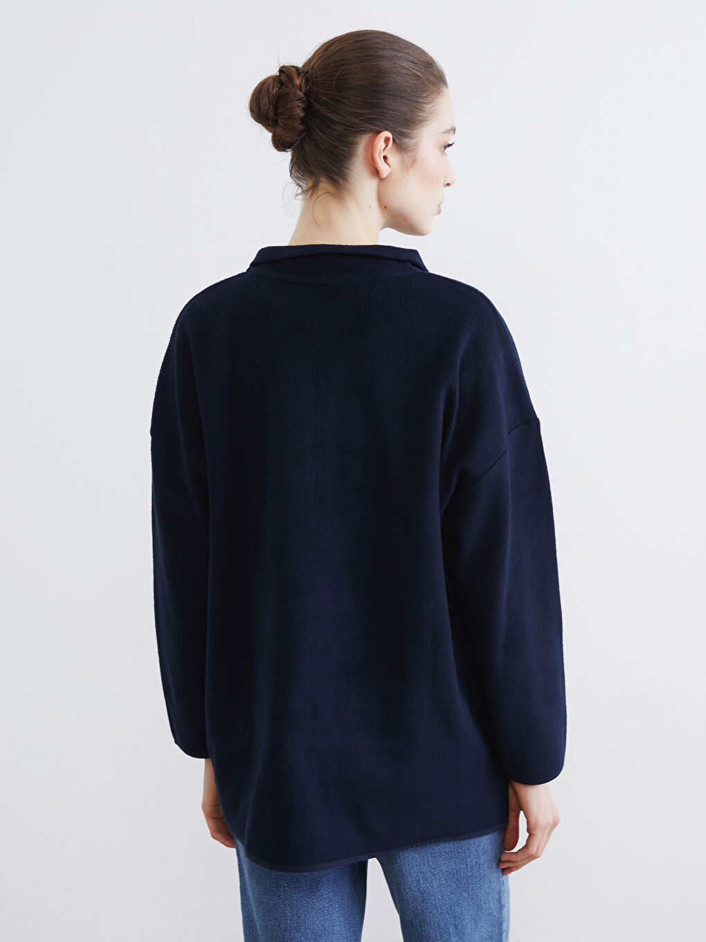 تونیکی سویتشێرت شینی تۆخ ژن-3