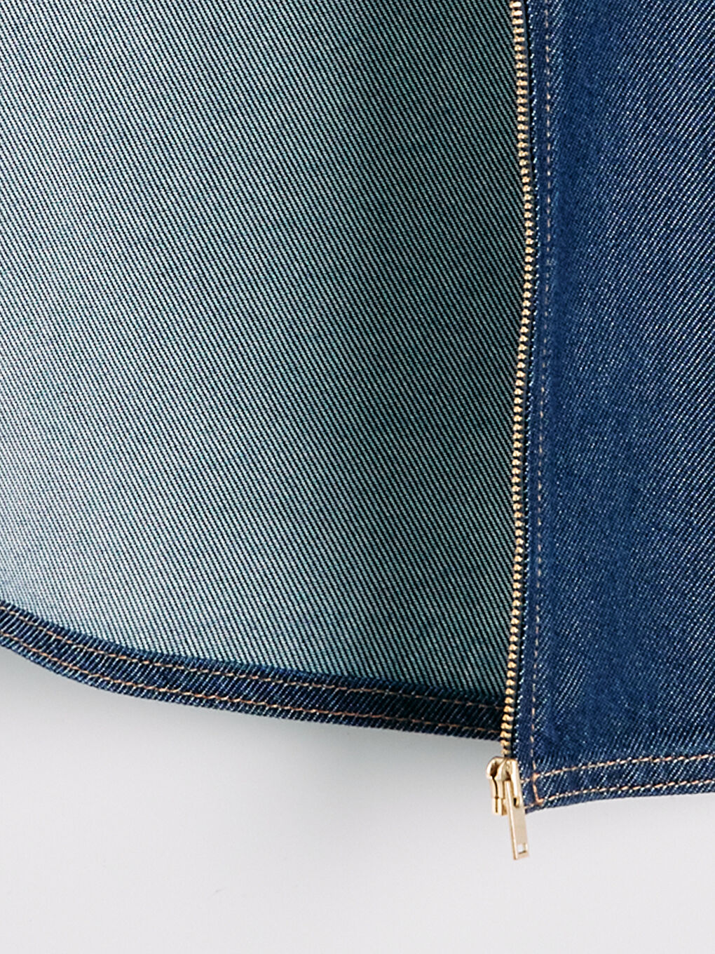 Lacivert Dik Yaka Kadın Jean Panço-10