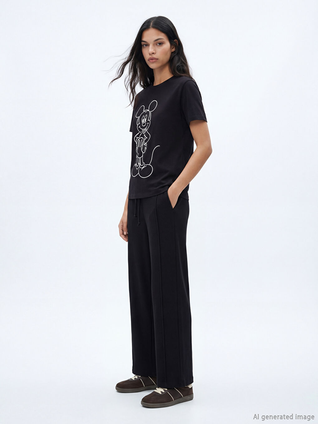 Women's Thick Sweatpants with Elastic Waistband