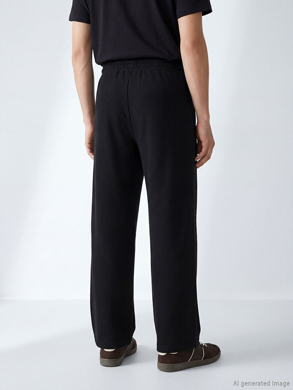 Women's Thick Sweatpants with Elastic Waistband-3