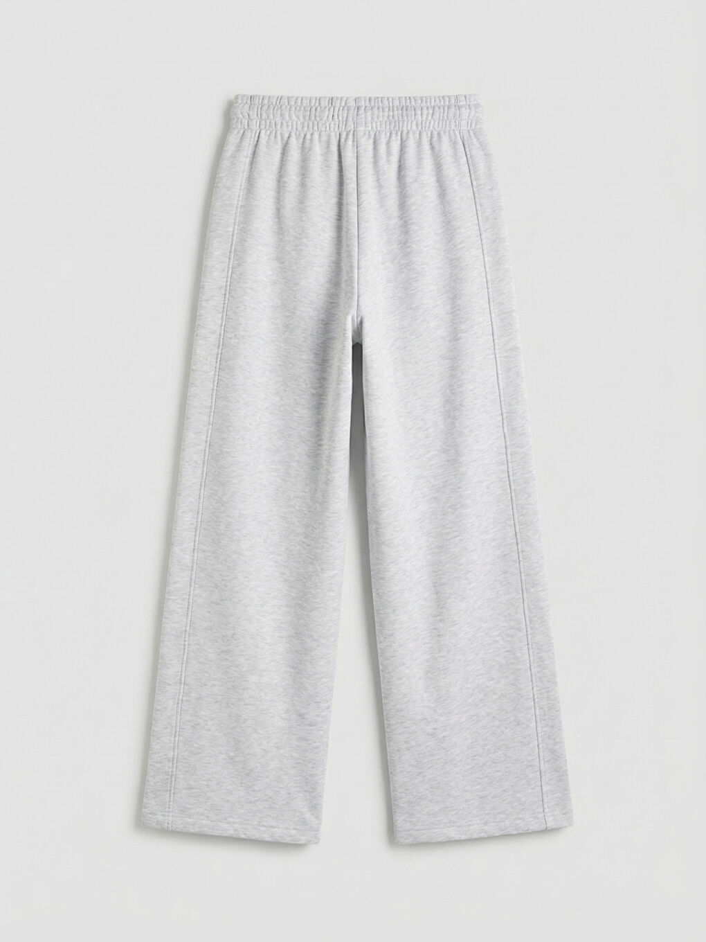 Gri Beli Lastikli Kadın Kalın Eşofman Altı-1