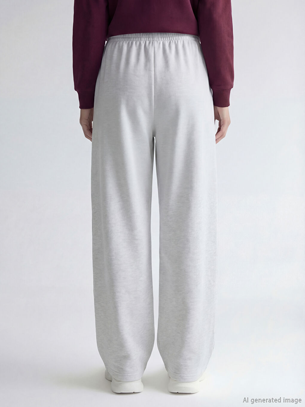 Women's Thick Sweatpants with Elastic Waistband-3