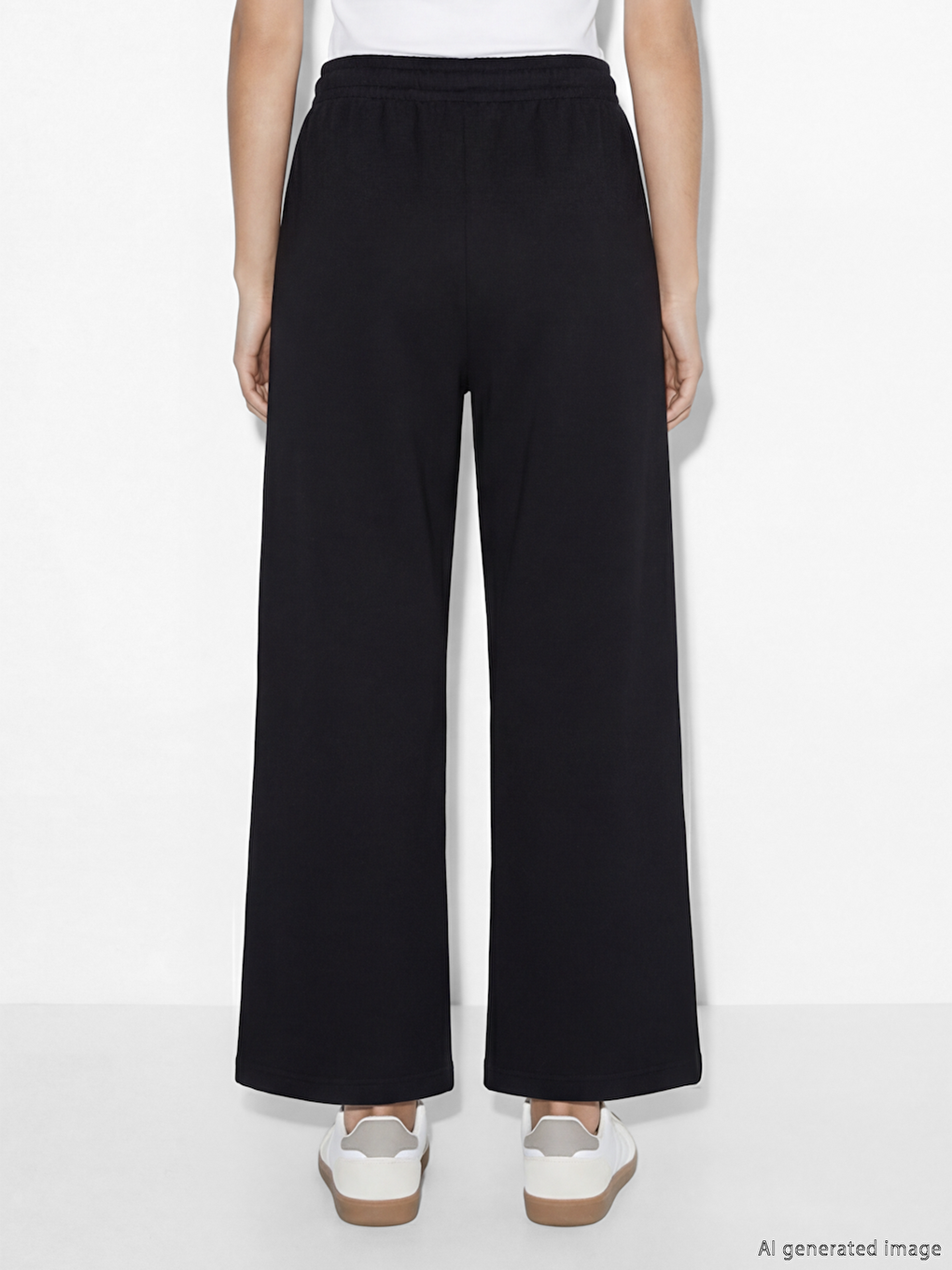 Siyah Beli Lastikli Kadın Kalın Eşofman Altı	-3